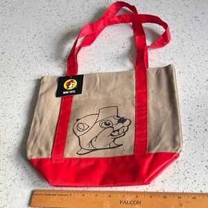 Red and Tan Buc-ee’s  mini tote